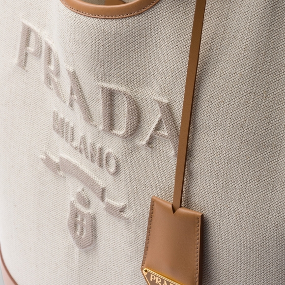 Prada Cream and Tan Tote Large Bag - Picture 6 of 12